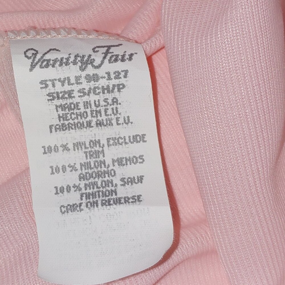 Vanity Fair Vintage 2pc  Pajama Set Size S Pink - Picture 3 of 8